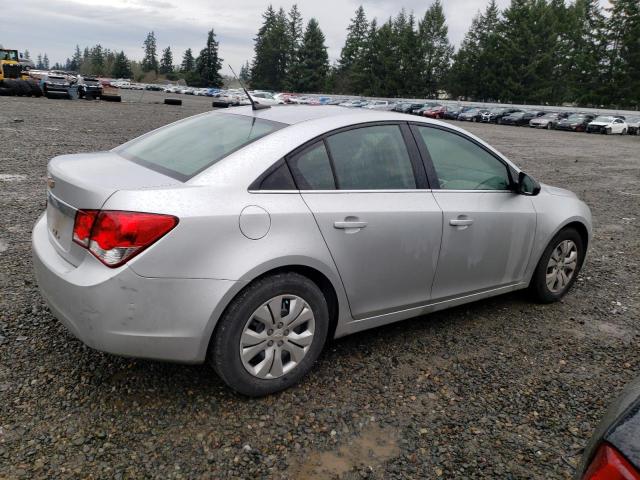 1G1PC5SH1C7394845 - 2012 CHEVROLET CRUZE LS SILVER photo 3