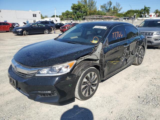 JHMCR6F53HC001452 - 2017 HONDA ACCORD HYBRID EXL BLACK photo 1