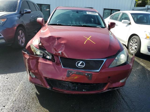 JTHBK262875026199 - 2007 LEXUS IS 250 BURGUNDY photo 5