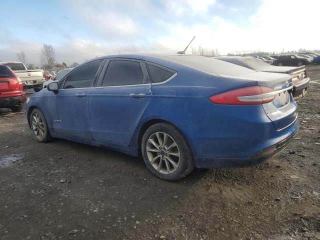 3FA6P0LU9HR248334 - 2017 FORD FUSION SE HYBRID BLUE photo 2