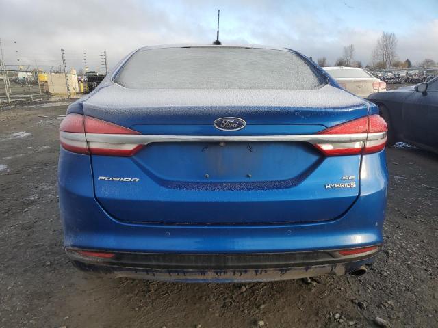 3FA6P0LU9HR248334 - 2017 FORD FUSION SE HYBRID BLUE photo 6