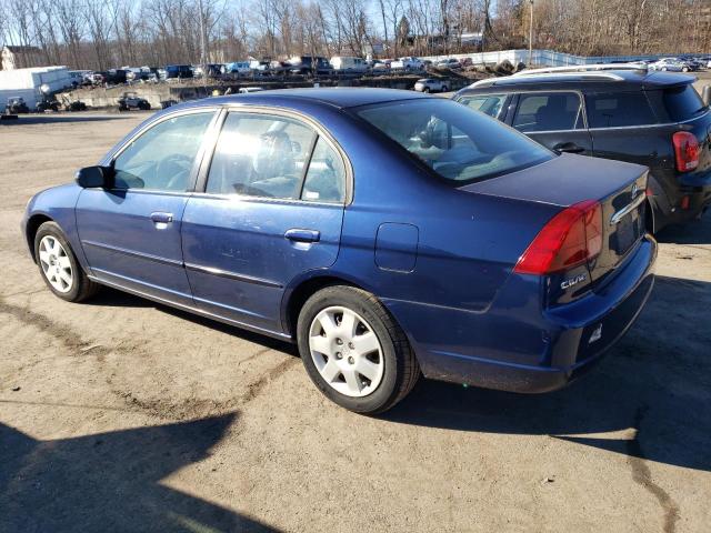 1HGES26731L063739 - 2001 HONDA CIVIC EX BLUE photo 2