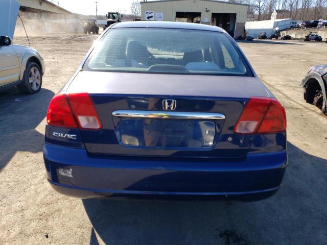 1HGES26731L063739 - 2001 HONDA CIVIC EX BLUE photo 6