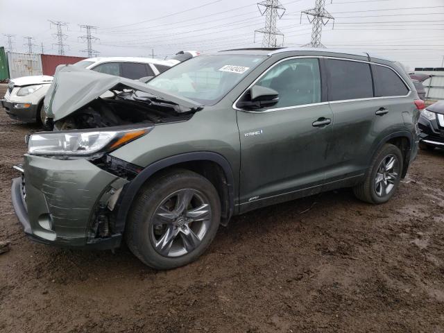 5TDDGRFH3HS021335 - 2017 TOYOTA HIGHLANDER HYBRID LIMITED GREEN photo 1