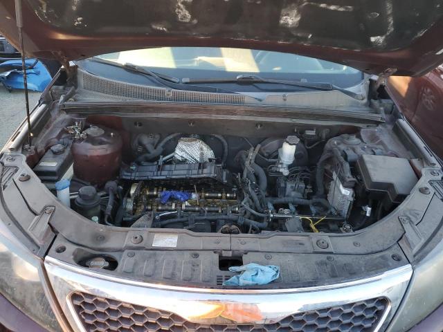 5XYKTDA13BG060429 - 2011 KIA SORENTO BASE BURGUNDY photo 12