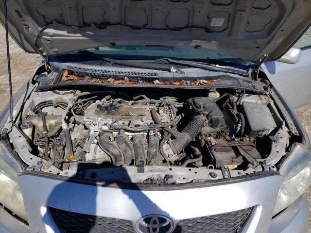 1NXBU4EE0AZ371125 - 2010 TOYOTA COROLLA BASE SILVER photo 11