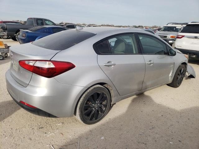 KNAFK4A68E5193472 - 2014 KIA FORTE LX SILVER photo 3