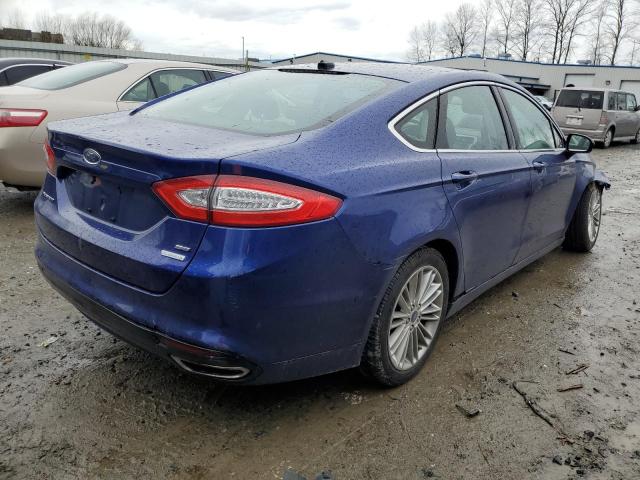 3FA6P0H91ER178246 - 2014 FORD FUSION SE BLUE photo 3