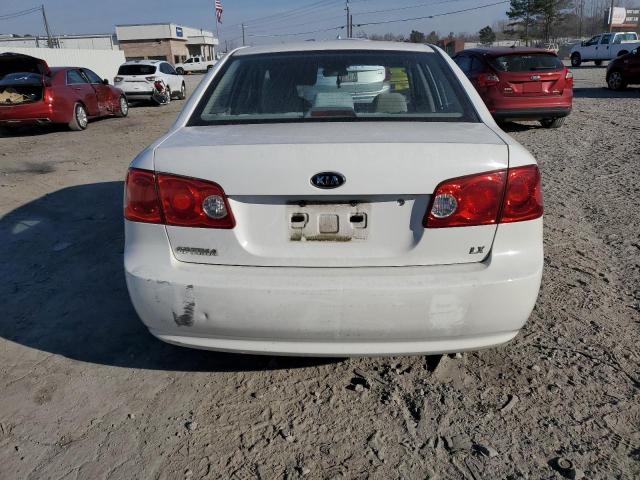 KNAGE123985270725 - 2008 KIA OPTIMA LX WHITE photo 6