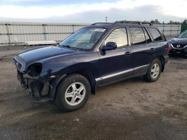 KM8SB12B84U792576 - 2004 HYUNDAI SANTA FE GL BLUE photo 1