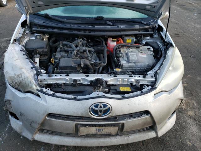 JTDKDTB3XC1011401 - 2012 TOYOTA PRIUS C SILVER photo 12