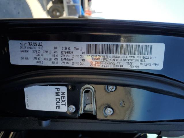 1C6RR6TT7KS512519 - 2019 RAM 1500 CLASS SLT შავი ფოტო 12