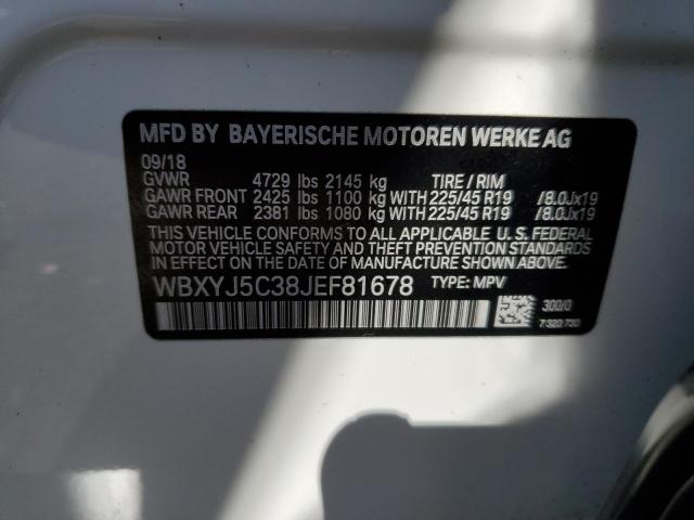 WBXYJ5C38JEF81678 - 2018 BMW X2 XDRIVE28I WHITE photo 12