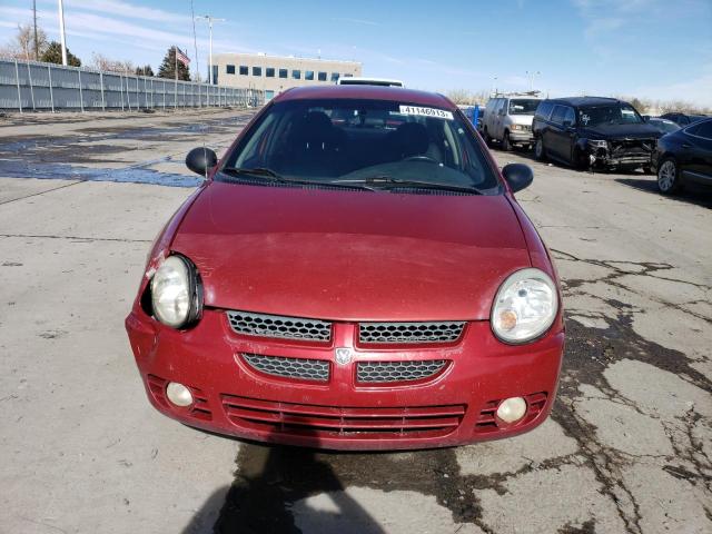 1B3ES76F43D216128 - 2003 DODGE NEON R/T RED photo 5