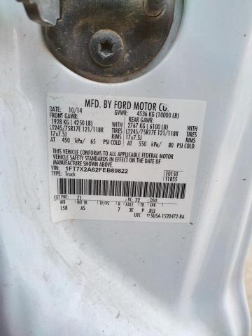 1FT7X2A62FEB89822 - 2015 FORD F250 SUPER DUTY WHITE photo 12