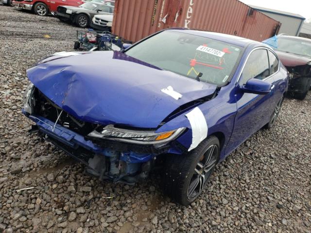 1HGCT2B07HA005474 - 2017 HONDA ACCORD TOURING BLUE photo 2