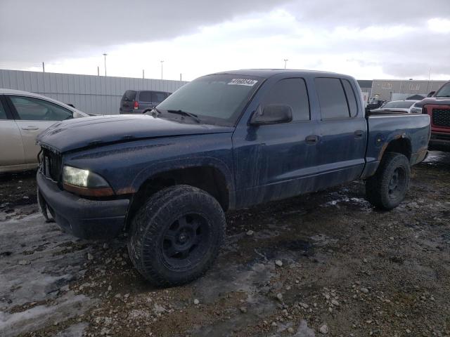 1D7HG38N04S745458 - 2004 DODGE DAKOTA QUAD SPORT BLUE photo 1