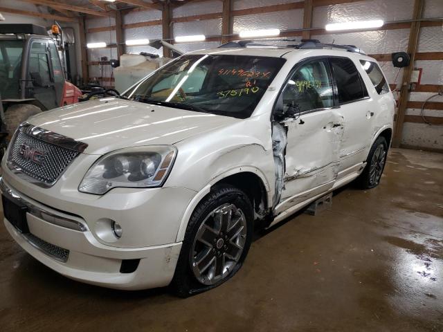 1GKKRTED9CJ375190 - 2012 GMC ACADIA DENALI WHITE photo 1