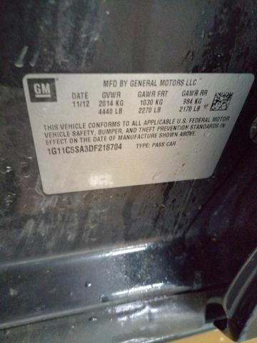 1G11C5SA3DF218704 - 2013 CHEVROLET MALIBU 1LT BLUE photo 12