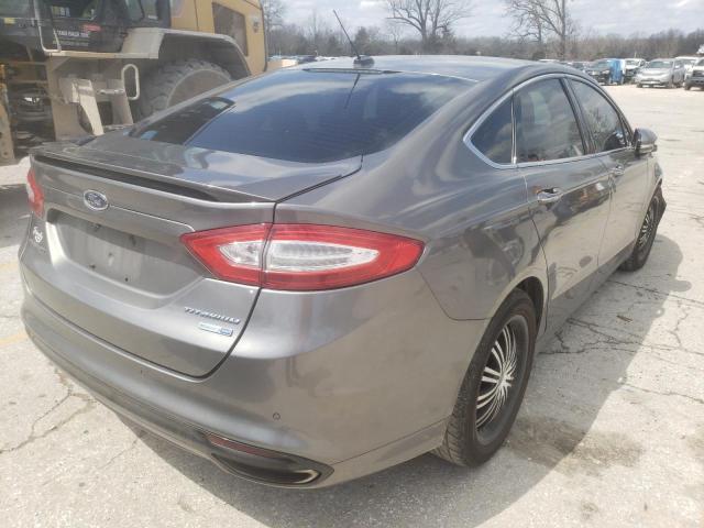 3FA6P0D90DR103378 - 2013 FORD FUSION TITANIUM GRAY photo 4