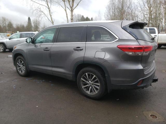 5TDJZRFH3JS886163 - 2018 TOYOTA HIGHLANDER SE GRAY photo 2