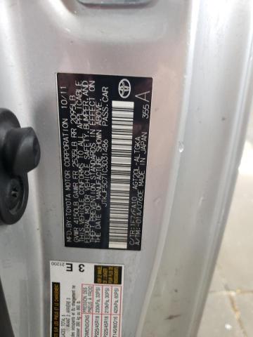 JTKJF5C71C3031486 - 2012 TOYOTA SCION TC SILVER photo 12