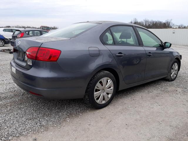 3VW2K7AJ0BM011385 - 2011 VOLKSWAGEN JETTA BASE 灰色 照片 3