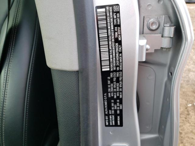 ZASFAKBN8J7B82526 - 2018 ALFA ROMEO STELVIO TI SILVER photo 12