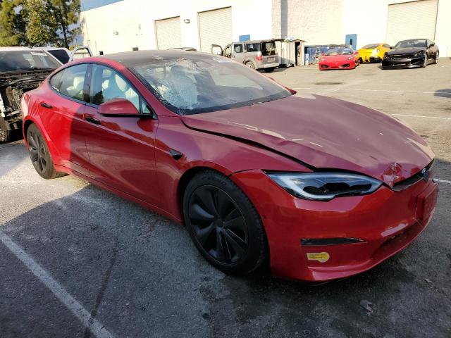 5YJSA1E54NF473649 - 2022 TESLA MODEL S Կարմիր լուսանկար 4