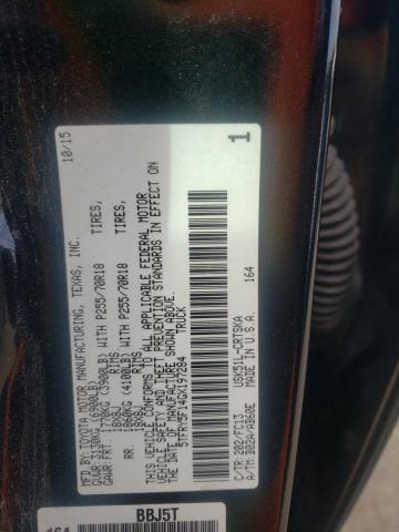 5TFRY5F14GX197284 - 2016 TOYOTA TUNDRA DOUBLE CAB SR/SR5 BLACK photo 12