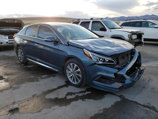 5NPE34AF3GH429430 - 2016 HYUNDAI SONATA SPORT BLUE photo 4