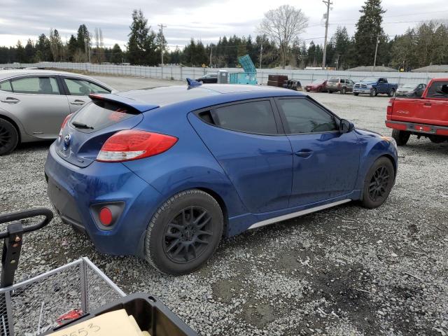 KMHTC6AE1GU272265 - 2016 HYUNDAI VELOSTER TURBO BLUE photo 3