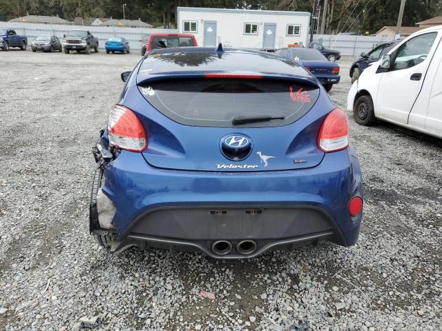 KMHTC6AE1GU272265 - 2016 HYUNDAI VELOSTER TURBO BLUE photo 6