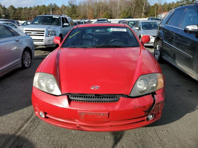 KMHHM65DX3U073360 - 2003 HYUNDAI TIBURON RED photo 5