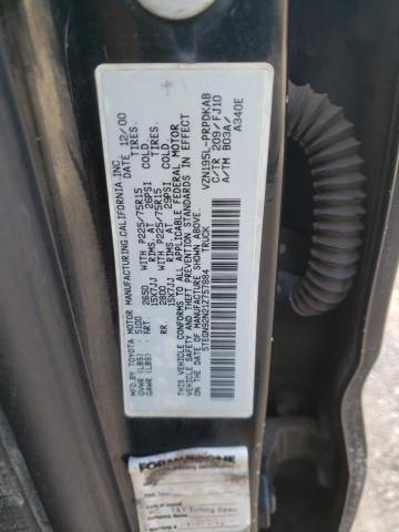 5TEGN92N21Z757884 - 2001 TOYOTA TACOMA DOUBLE CAB PRERUNNER BLACK photo 12