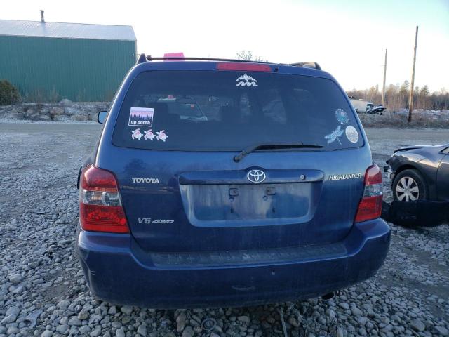 JTEEP21A160164320 - 2006 TOYOTA HIGHLANDER LIMITED BLUE photo 6