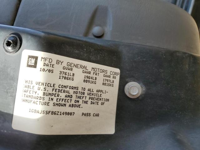 1G8AJ55F86Z149007 - 2006 SATURN ION LEVEL 2 BLACK photo 13