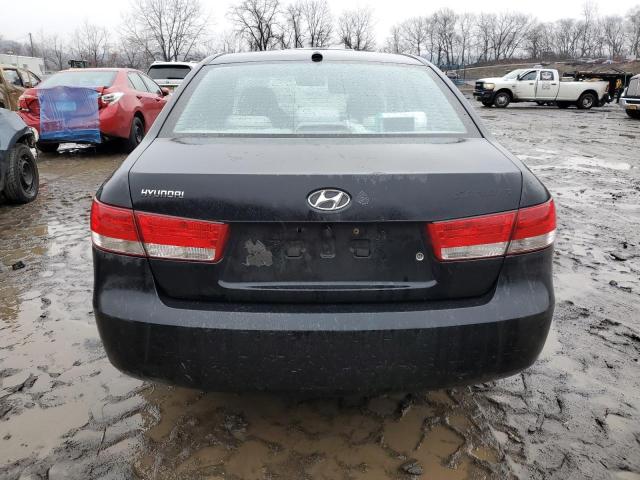 5NPET46C68H342668 - 2008 HYUNDAI SONATA GLS BLACK photo 6