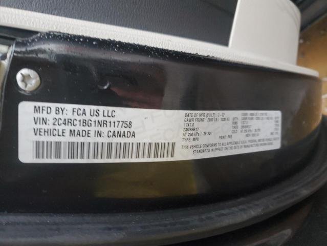 2C4RC1BG1NR117758 - 2022 CHRYSLER PACIFICA TOURING L BLACK photo 13