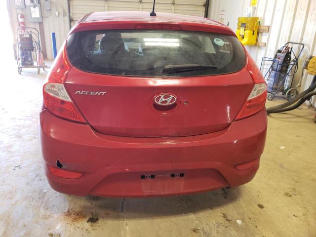 KMHCT5AE5FU213650 - 2015 HYUNDAI ACCENT GS RED photo 6