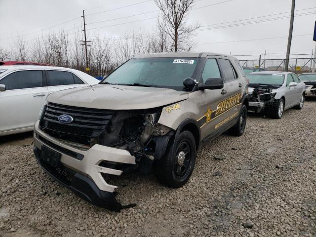 1FM5K8AR3HGA13027 - 2017 FORD EXPLORER POLICE INTERCEPTOR TAN photo 1