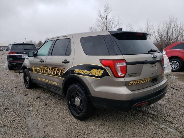 1FM5K8AR3HGA13027 - 2017 FORD EXPLORER POLICE INTERCEPTOR TAN photo 2