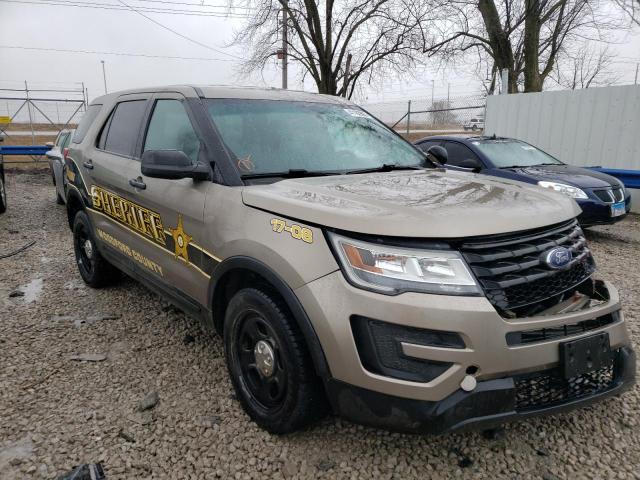 1FM5K8AR3HGA13027 - 2017 FORD EXPLORER POLICE INTERCEPTOR TAN photo 4