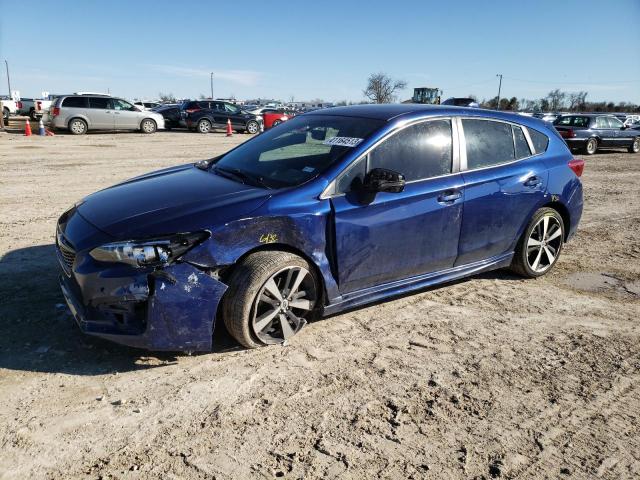 4S3GTAM63J3707278 - 2018 SUBARU IMPREZA SPORT BLUE photo 1