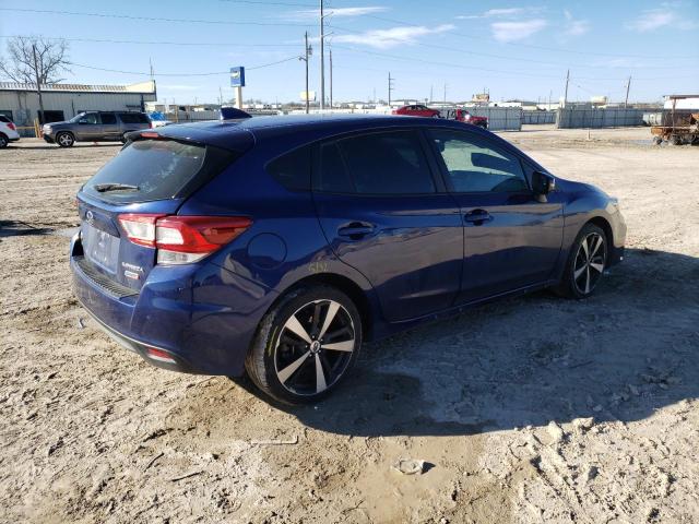 4S3GTAM63J3707278 - 2018 SUBARU IMPREZA SPORT BLUE photo 3