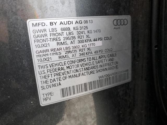 WA1DGAFE9ED004466 - 2014 AUDI Q7 PRESTIGE ნაცრისფერი ფოტო 12