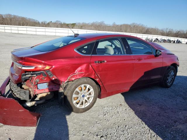 3FA6P0G70HR240398 - 2017 FORD FUSION S RED photo 3