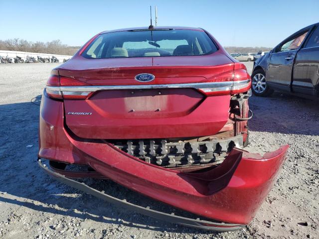 3FA6P0G70HR240398 - 2017 FORD FUSION S RED photo 6