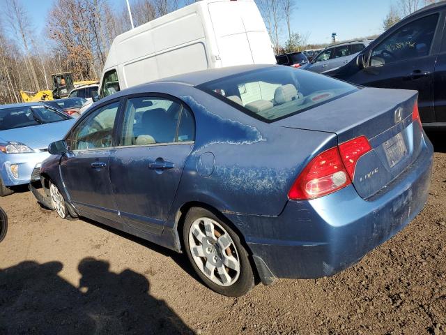 2HGFA16566H518006 - 2006 HONDA CIVIC LX BLUE photo 2