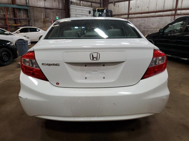 2HGFB2F4XCH105687 - 2012 HONDA CIVIC LX WHITE photo 6